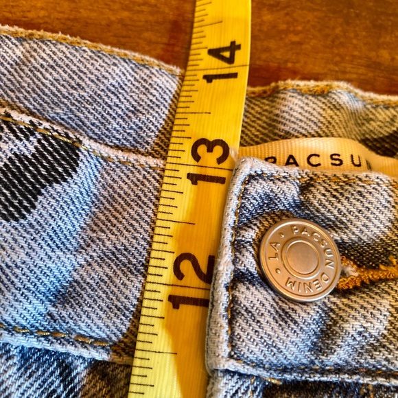 PacSun High Rise Straight Jean with butterflies raw hem twee - Picture 12 of 15